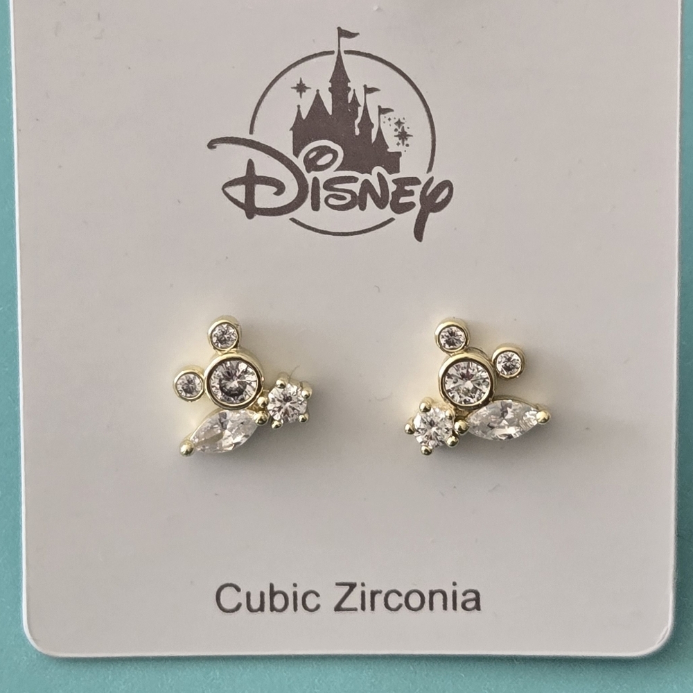 Mickey Mouse Earrings • Cubic Zirconia